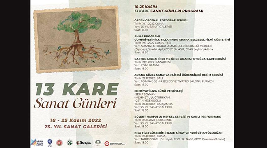 13 Kare Sanat Günleri 18 Kasım’da başlıyor