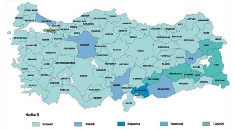 En fazla alacak davası hangi ilde açıldı?