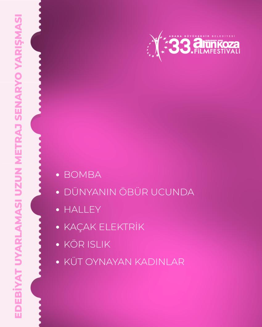 Adana Altın Koza’da Edebiyat Uyarlaması finalistleri belli oldu