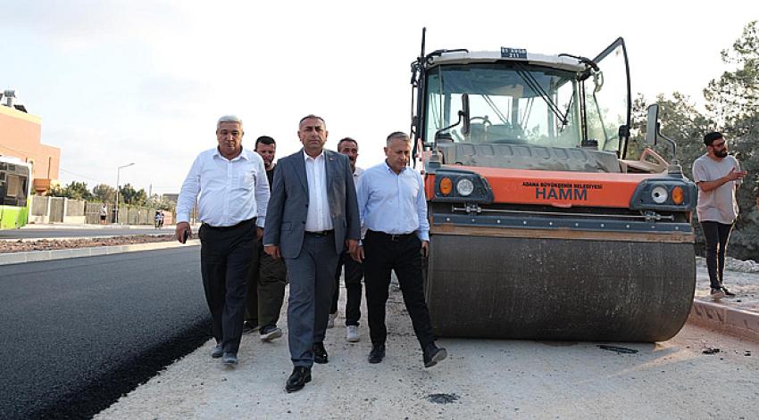 Geçer, asfaltlama çalışmalarını denetledi