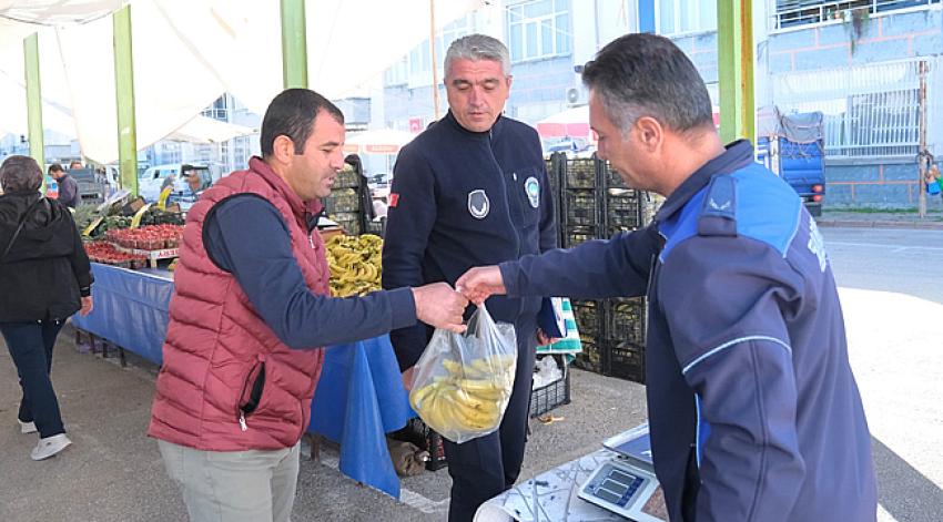 Pazar yerlerinde gramaj ve fiyat denetimi