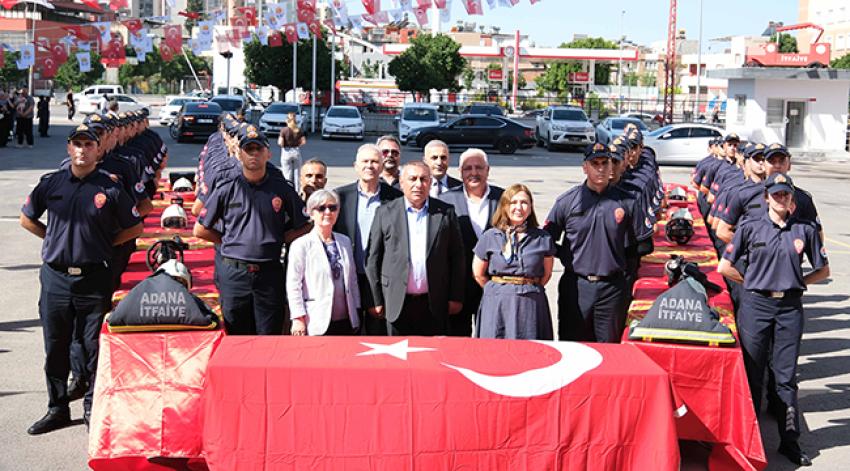 50 itfaiyeci yemin ederek görevine başladı