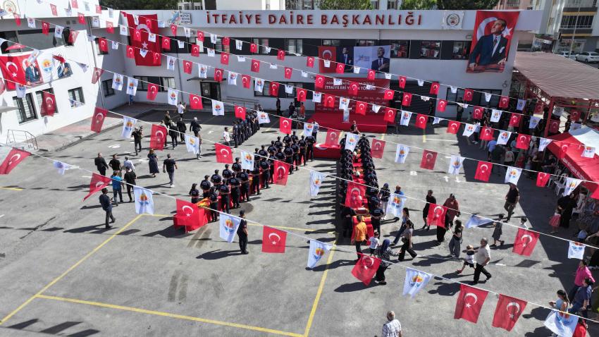 50 itfaiyeci yemin ederek görevine başladı