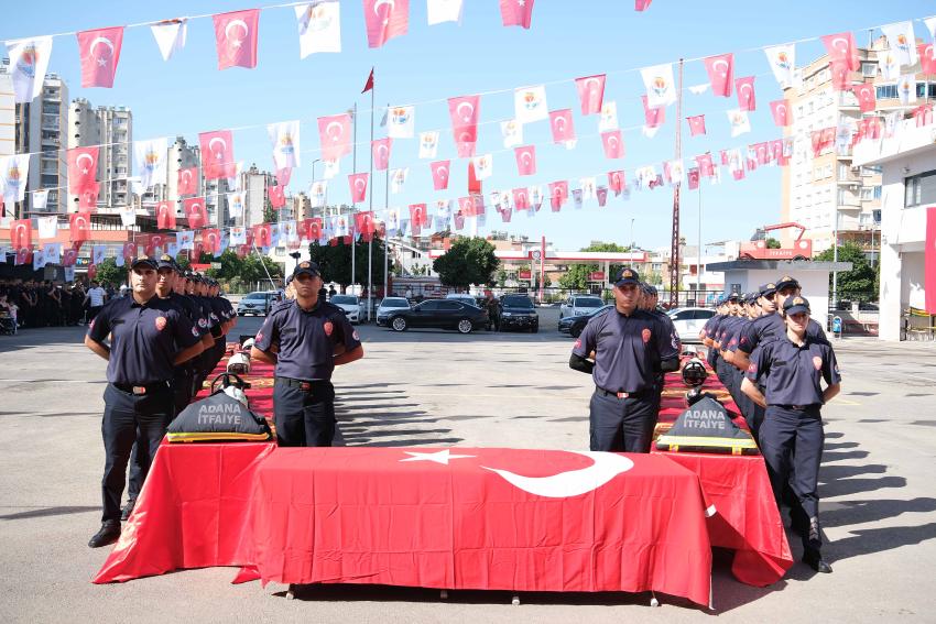 50 itfaiyeci yemin ederek görevine başladı