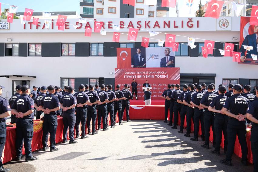 50 itfaiyeci yemin ederek görevine başladı