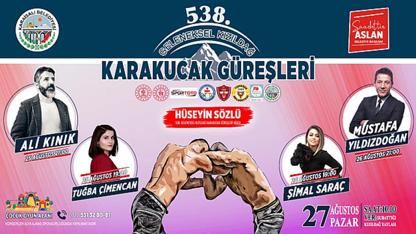 Kızıldağ Karakucak Güreşleri 25 Ağustos'ta başlıyor