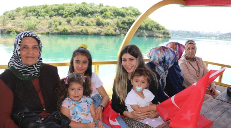 Baraj gölünü gezdiler